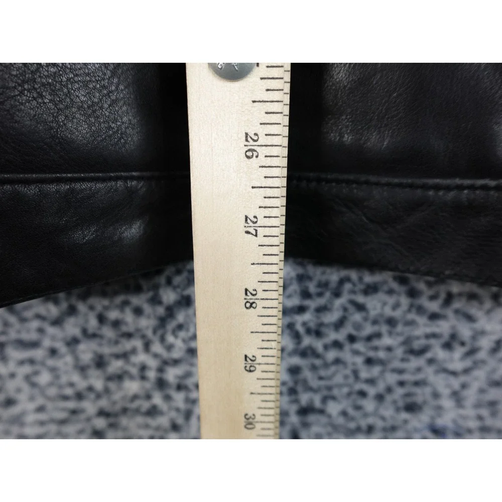 Banana Republic Men's Black Leather Jacket Size 38 Korea Made‎ Vintage Bomber
